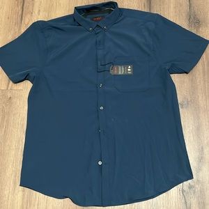 Navy blue men’s dress shirt . New with tags
